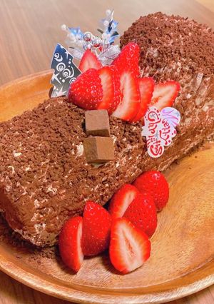 チョコロールケーキ★ブッシュドノエル-レシピのメイン写真