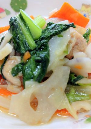【保育園給食】シャキシャキれんこん炒め-レシピのメイン写真
