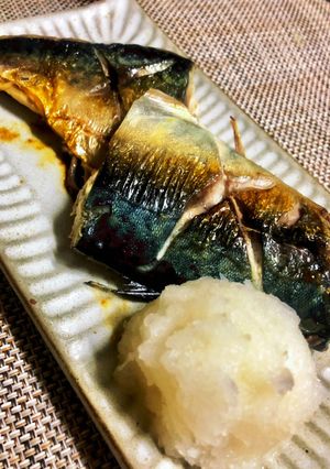 フライパンで真サバの塩焼き。大根おろし！-レシピのメイン写真