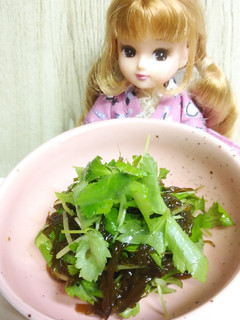 リカちゃん♡三つ葉ともずくの酢のモン風-レシピのメイン写真