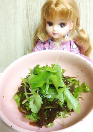 リカちゃん♡三つ葉ともずくの酢のモン風-レシピのメイン写真