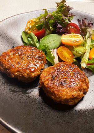 豆腐でふんわり♡鶏ミンチのハンバーグ-レシピのメイン写真