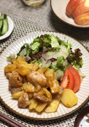 じゃがいもと鶏ももの濃厚胡麻味噌炒め-レシピのメイン写真