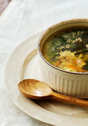 追いごま油で香り際立つ♪ごま中華スープ-レシピのメイン写真
