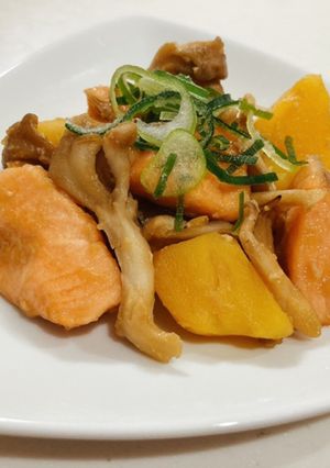 鮭じゃがきのこの味噌バター炒め-レシピのメイン写真