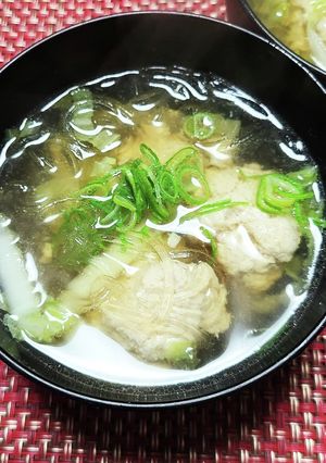生姜入り鶏団子と春雨の和風スープ-レシピのメイン写真