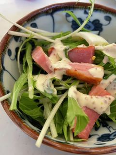 ベーコンと水菜のマスタードマヨサラダ-レシピのメイン写真