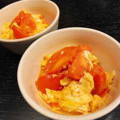 在庫食材でパパッと副菜！トマトと卵炒め☆-レシピのメイン写真