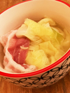 夜食に!ベーコン キャベツ スープ-レシピのメイン写真