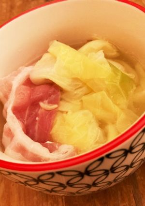 夜食に！ベーコン キャベツ スープ-レシピのメイン写真