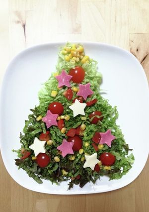 超簡単☆時短★ツリーのクリスマスサラダ-レシピのメイン写真