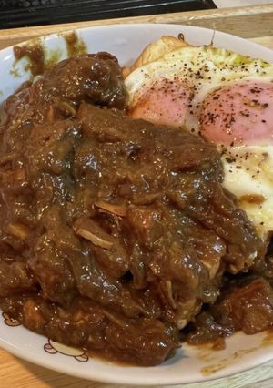 サイコロトーストカレーパン&目玉焼き-レシピのメイン写真