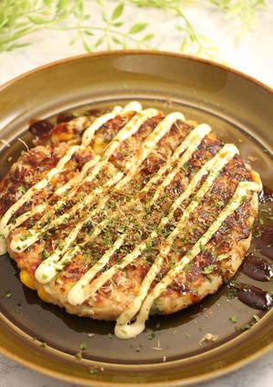 簡単！オートミールお好み焼きコーン-レシピのメイン写真
