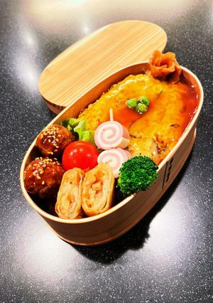 高校生弁当　天津飯弁当-レシピのメイン写真