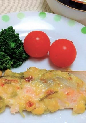 混ぜて焼くだけ☆鮭のコーンマヨ焼き-レシピのメイン写真