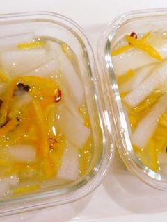 ミツカンのカンタン酢でお手軽にゆず大根-レシピのメイン写真