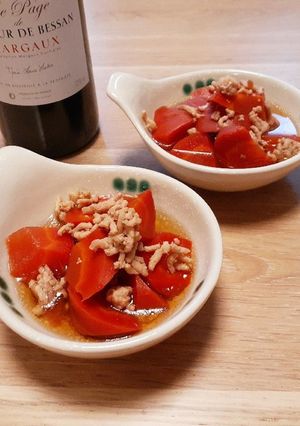 ワインに合う♪人参と鶏ひき肉の煮物-レシピのメイン写真