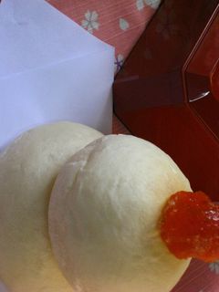 大福みたいな薄皮あんぱん❤鏡餅パン♥*:-レシピのメイン写真