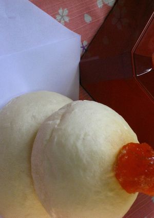 大福みたいな薄皮あんぱん❤鏡餅パン♥*:-レシピのメイン写真