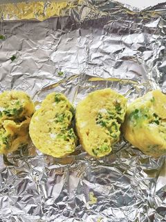 卵1つで簡単!レンジで長ネギ卵焼き-レシピのメイン写真