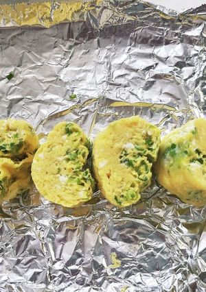 卵１つで簡単！レンジで長ネギ卵焼き-レシピのメイン写真