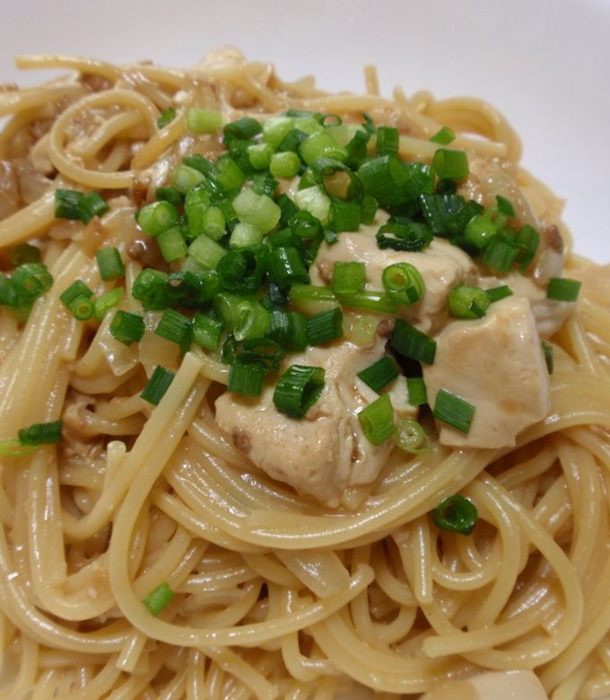 麻婆豆腐パスタ by がらがらぐま 【クックパッド】 簡単おいしい