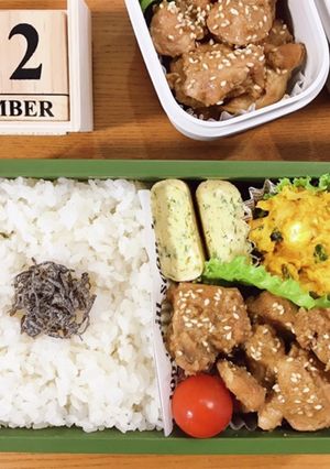 鶏肉のごま照焼き弁当 21/12.22-レシピのメイン写真