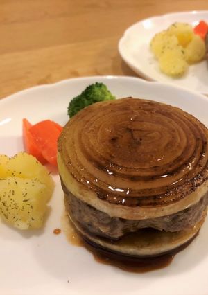 挽き肉の玉ねぎサンドステーキ-レシピのメイン写真