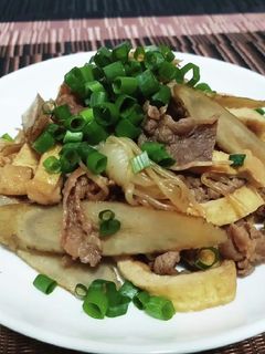 超簡単!牛肉とごぼうと油揚げのしぐれ煮!-レシピのメイン写真