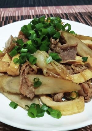 超簡単！牛肉とごぼうと油揚げのしぐれ煮！-レシピのメイン写真
