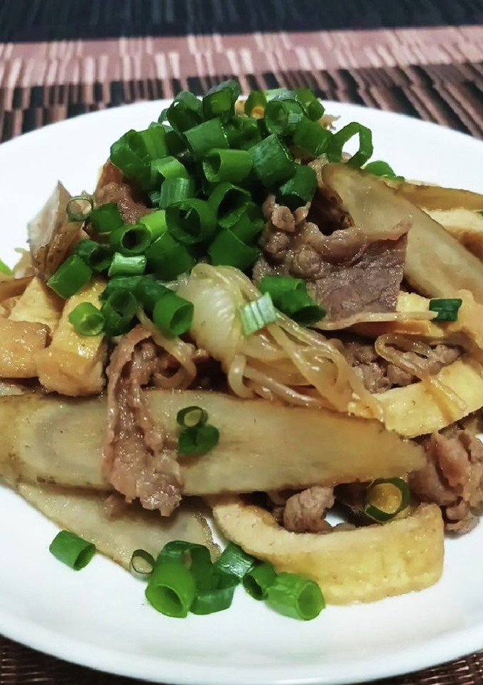 超簡単！牛肉とごぼうと油揚げのしぐれ煮！-レシピのメイン写真