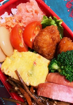 高校生女子、チキンカツ、バランス弁当！-レシピのメイン写真