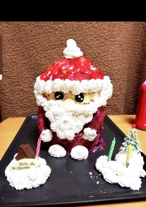 クリスマス！サンタクロース立体デコケーキ-レシピのメイン写真