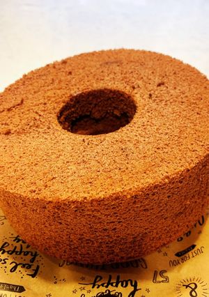 ノンオイルココアシフォンケーキ-レシピのメイン写真