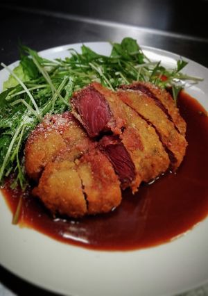 デミソースでビーフカツ❨(@≧↺≦@)❩-レシピのメイン写真