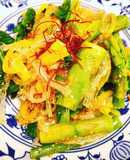 レンチン簡単糸寒天と野菜の酢の物