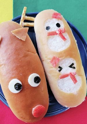 切って置くだけ♪雪だるまパン-レシピのメイン写真