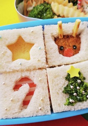 挟んでかわいい♪クリスマスサンド♪-レシピのメイン写真
