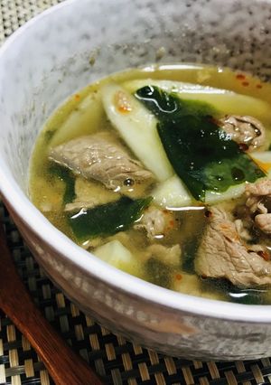 糖尿病レシピ：牛肉とごぼうのおかずスープ-レシピのメイン写真