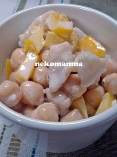 食感が楽しい♪ひよこ豆とホタテのサラダ-レシピのメイン写真