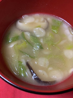 しいたけと天かすの味噌汁-レシピのメイン写真