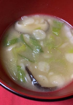 しいたけと天かすの味噌汁-レシピのメイン写真