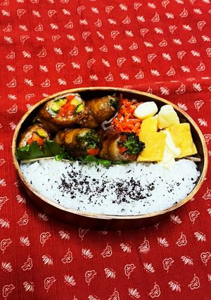 12/23 肉巻き弁当-レシピのメイン写真