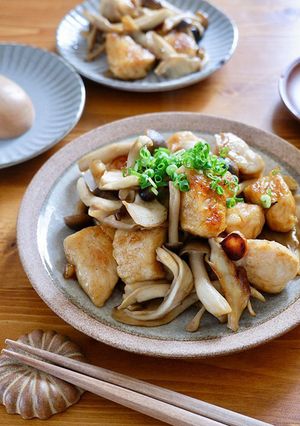 鶏ささみときのこのガリバタしょうゆ-レシピのメイン写真