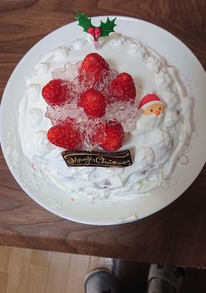 クリスマスケーキ。生地はホケミで。-レシピのメイン写真