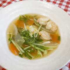 รูปของ お正月水菜とえびのあんかけ餅♪めっけ