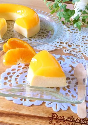 ☆2層にわかれる♪　オレンジババロア☆-レシピのメイン写真