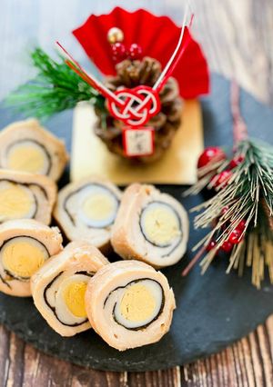 63℃ 新年の縁起物！鶏ささみの竜眼巻き-レシピのメイン写真