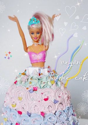 ヴィーガン バービーケーキ❤️❤️❤️-レシピのメイン写真