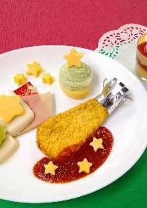 介護食　ハッピークリスマスプレート-レシピのメイン写真